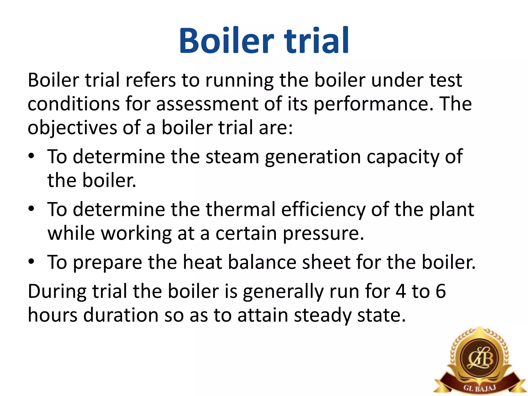 Boiler Performance Part 2 Boiler Efficiency Boiler Trial And Heat