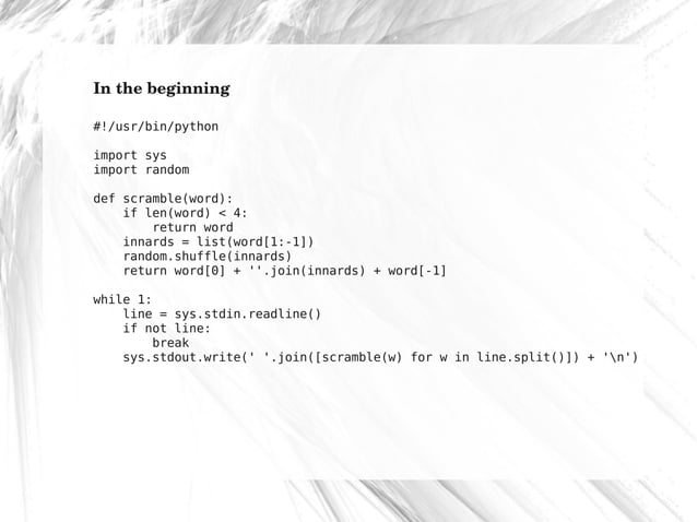The bones of a nice Python script | PPT