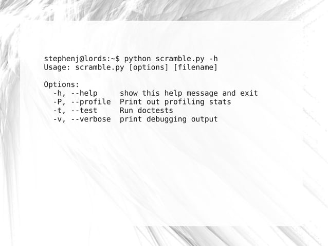 The bones of a nice Python script | PPT