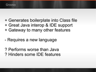 public   class  WithLockInterceptor  {   // This is shared!!! private   final  ReadWriteLock  lock  =  new  ReentrantReadWriteLock(); @AroundInvoke public  Object enforceLock(InvocationContext context)  throws  Exception{ try  { Method targetMethod = context.getMethod(); if  (targetMethod.isAnnotationPresent( WithReadLock . class )) { lock .readLock().lock(); try  { return  context.proceed(); }  finally  { lock .readLock().unlock(); } }  else   if  (targetMethod.isAnnotationPresent( WithWriteLock . class )){ lock .writeLock().lock(); try  { //reload the resources into memory return  context.proceed(); }  finally  { lock .writeLock().unlock(); } }    return  context.proceed(); }  catch  (Exception ex) { throw   new  RuntimeException(ex); } } } 