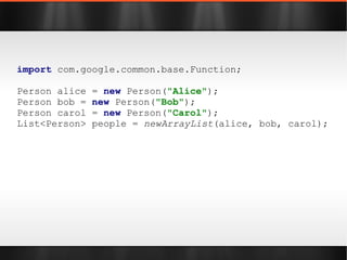 import static  com.google.common.base.Preconditions.*; 