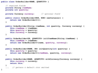 import  com.google.common.base.Function; Person alice =  new  Person( "Alice" ); Person bob =  new  Person( "Bob" ); Person carol =  new  Person( "Carol" ); List<Person> people =  newArrayList (alice, bob, carol); 