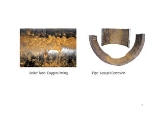 8
Boiler Tube: Oxygen Pitting Pipe: Low pH Corrosion
 