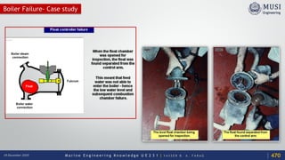 M a r i n e E n g i n e e r i n g K n o w l e d g e U E 2 3 1 | Y A S S E R B . A . F A R A G18 December 2020
Boiler Failure- Case study
470
 