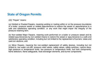State of Oregon Permits
 