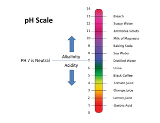 pH Scale
Acidity
Alkalinity
PH 7 is Neutral
Acidity
PH 7 is Neutral
 