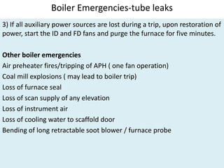 boiler turbine emergency | PPTX