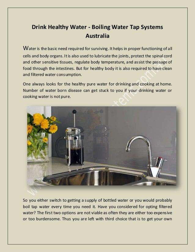 Drink Healthy Water Boiling Tap Systems Australia
