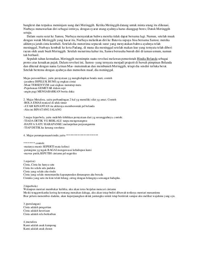 Majas Personifikasi Dalam Novel Ronggeng Dukuh Paruk 1001 Contoh Majas