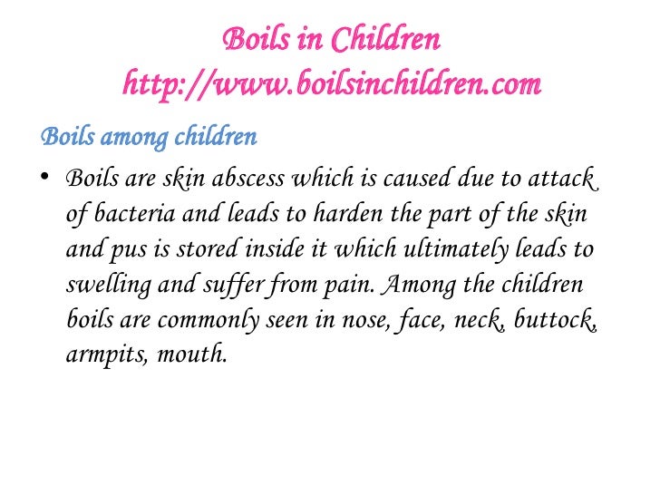 Boils in children