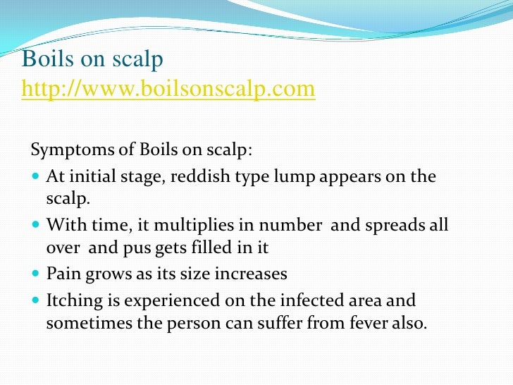 Boils on scalp