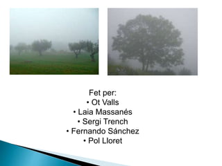 Fet per:
• Ot Valls
• Laia Massanés
• Sergi Trench
• Fernando Sánchez
• Pol Lloret
 