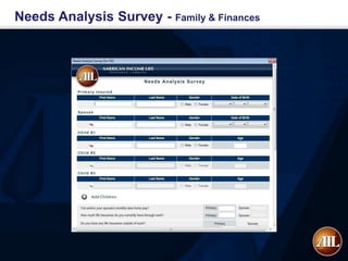 Needs Analysis Survey - Family & Finances
 