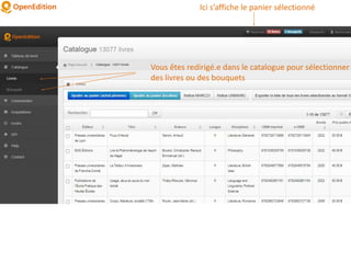 Ici s’affiche le panier sélectionné
Number of ebooks / bundles in your cart
Vous êtes redirigé.e dans le catalogue pour sélectionner
des livres ou des bouquets
 