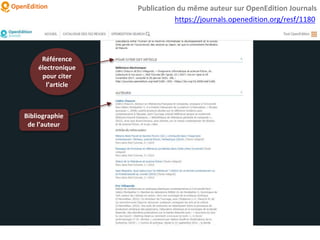 Bibliographie
de l’auteur
https://journals.openedition.org/resf/1180
Publication du même auteur sur OpenEdition Journals
Référence
électronique
pour citer
l’article
 