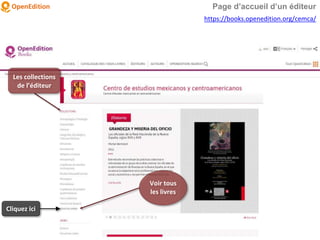 Page d’accueil d’un éditeur
Voir tous
les livres
https://books.openedition.org/cemca/
Les collections
de l’éditeur
Cliquez ici
 