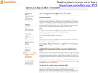 Service premium pour les lecteurs
https://www.openedition.org/19329
 