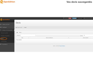 Vos devis sauvegardés
 