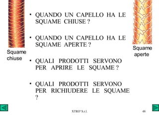 QUANDO  UN  CAPELLO  HA  LE  SQUAME  CHIUSE ? QUANDO  UN  CAPELLO  HA  LE  SQUAME  APERTE ? QUALI  PRODOTTI  SERVONO  PER  APRIRE  LE  SQUAME ? QUALI  PRODOTTI  SERVONO  PER  RICHIUDERE  LE  SQUAME ? Squame  chiuse Squame  aperte 