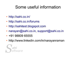 Sahi presentation on BOJUG