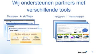 Wij ondersteunen partners met
verschillende tools
Developers & Affiliates

Verkopers / Plazapartners

19

 