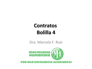 Contratos  Bolilla 4 Dra. Marcela F. Ruiz 
