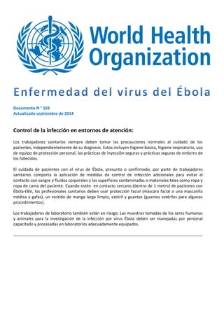 Información sobre el virus del Ébola