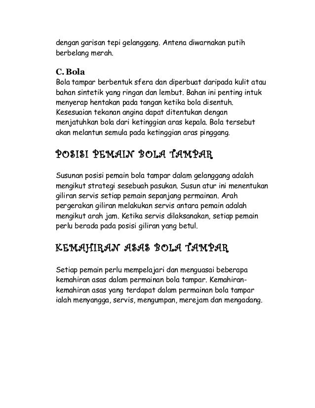 Bola Tampar (Form 3 PJ Folio)