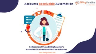 Accounts Receivable Automation
Collect more! Using BillingParadise’s
Accounts Receivable automation solutions
www.billingparadise.com
 