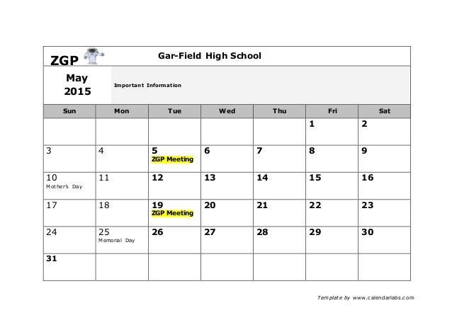 calendar may 2015 template