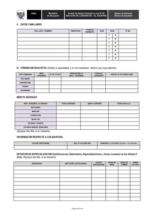 Boleta pesonal escalafon | PDF