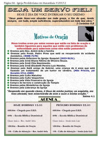 Boletim   i.p. em marambaia - 15.01.12