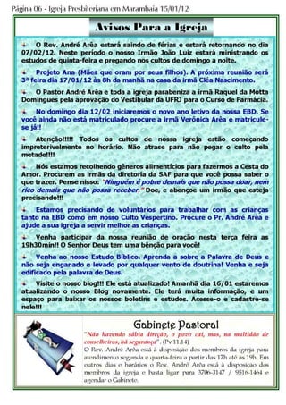 Boletim   i.p. em marambaia - 15.01.12