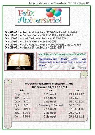 Boletim   i.p. em marambaia - 15.01.12