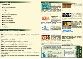 CESTA BÁSICA - O Dep. de homens da
REVITALIZAÇÃO DA EDUCAÇÃO CRISTÃ
IPZS está começando uma campanha, a
- Acontecerá aqui em Campina Grande
partir de hoje, de arrecadação de 70
no Hotel Garden o "Congresso Regional
cestas básicas, que serão entregues no
de Educação Cristã da IPB”, nos dias
último sopão de dezembro.
14 a 17 de novembro 2013,
.Teremos uma programação especial, com um culto para as famílias
cujo tema é a Revitalização da educação cristã na Igreja local. Será presentes, e a distribuição das cestas básicas e a distribuição de sopa e pão.
uma boa oportunidade de preparar professores e superitendentes Seja um parceiro deste trabalho.
para a EBD local. Já está confirmada a presença do Rev. Joab e sua
esposa Keila e da irmã Giovanna Isabel. São treze oficinas, e você terá
VENHA PARA A IGREJA ÀS QUARTAS!
direito a escolher quatro oficinas.
Reserve este dia da semana para ter

Culto Vespertino – 18:30 h
■ Prelúdio Instrumental - Grupo de Louvor
■ Convite à Adoração
■ Leitura Bíblica
■ Oração de invocação
■ Cânticos Congregacionais - Grupo de Louvor
■ Leitura Bíblica Alternada

DEPARTAMENTAL DA SAF - A Pres.
da SAF Zona Sul, Geyse Lacerda,
convida as mulheres da igreja, para
uma reunião Departamental. Será no
dia 31/10, às 19:30 h,

■ Consagração dos Dízimos e Ofertas
■ Crianças no Altar - Dep. Infantil

comunhão com Deus no culto de oração.
Tem sido uma benção a nossa reunião de
oração,
com louvor, palavra, testemunho e principalmente intercessão pelos pedidos
de oração.

ENTREGA DE DÍZIMOS E OFERTAS Participar da obra do reino de Deus é
também contribuir. O nosso Senhor não
precisa de nosso dinheiro. Mas, nós
precisamos contribuir
REUNIÃO DA UPH- O Dep. de homens financeiramente para experimentar o crescimento espiritual e comunitário.
da IP Zona Sul realizou mais uma Com essa prática, nós aprendemos a boa disciplina cristã e também fazemos
reunião na última terça-feira, na casa parte da obra de Deus aqui na terra.

■ Mensagem Bíblica- Rev. Joab Barbosa

em sua casa, localizada na Rua Dep. Ascendino Moura, Catolé.
Ponto de referência: duas casas ao lado da IPZS.

■ Avisos
■ Oração Final
■ Benção Apostólica
(Salmo 84.1-11)
Homens - Quão amáveis são os teus tabernáculos, SENHOR dos Exércitos!
Mulheres - A minha alma está desejosa, e desfalece pelos átrios do SENHOR; o meu coração e a minha carne clamam pelo
Deus vivo.
Homens - Até o pardal encontrou casa, e a andorinha ninho para si, onde ponha seus filhos, até mesmo nos teus altares,
SENHOR dos Exércitos, Rei meu e Deus meu.
Mulheres - Bem-aventurados os que habitam em tua casa; louvar-te-ão continuamente.
Homens - Bem-aventurado o homem cuja força está em ti, em cujo coração estão os caminhos aplanados.
Mulheres - Que, passando pelo vale de Baca, faz dele uma fonte; a chuva também enche os tanques.
Homens - Vão indo de força em força; cada um deles em Sião aparece perante Deus.
Mulheres - SENHOR Deus dos Exércitos, escuta a minha oração; inclina os ouvidos, ó Deus de Jacó!
Homens - Olha, ó Deus, escudo nosso, e contempla o rosto do teu ungido.
Mulheres - Porque vale mais um dia nos teus átrios do que mil. Preferiria estar à porta da casa do meu Deus, a habitar
nas tendas dos ímpios.
Todos - Porque o SENHOR Deus é um sol e escudo; o SENHOR dará graça e glória; não retirará bem algum aos que andam
na retidão.

do Diácono Josenildo de Lima. Tem
sido
muito importante as reuniões que este departamento tem realizado a
Reunião do Conselho - O Rev.
Joab convoca o conselho da IP Zona Sul para uma reunião. Será no próximo
cada quinze dias de cada mês.
sábado, dia 02 de novembro de 2013, às 15 h aqui na igreja.
PROJETO SOPÃO - Comunicamos aos
irmãos que o próximo sopão será no Morada Eterna. Comunicamos aos irmãos, que o pai de Raquel Mota, Sr.
dia 08 de novembro, às 15 h aqui na Milton Mota, faleceu na madruga de quinta feira na Clinica Santa Clara.
igreja. Em cada sopão sempre Oremos para que Deus conforte toda família.
realizamos um culto para as famílias
presentes, e a distribuição de sopa e pão. Por este motivo pedimos Aniversariantes da Semana
encarecidamente a sua ajuda para continuarmos com este projeto. 27/10-Wagner Yally Pereira Da Silva
Seja um mantenedor fiel, contribuindo com alimentos ou mesmo 28/10-Hellen Christiane Silva Brayner
02/11-Lucas Gabriel Martins da Costa
dinheiro.
03/11- Severino Aires Neto

 