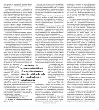 TESES GERAIS - PÁGINA 25
nova camada de vanguarda de lutadores; greves
de professores e trabalhadores precários em vá-
rios estados.
Simultaneamente às greves e mobilizações na
Europa, ocorrem processos revolucionários no
Mundo Árabe-Islâmico: Norte da África e Oriente
Médio. Revoluções políticas democráticas triun-
fantes na Tunísia, Egito, Líbia. A revolução demo-
crática em curso como guerra civil na Síria, contra
a ditadura sanguinária de Assad. Segue a resistên-
cia palestina e iraquiana. No Iraque, os EUA estão
politicamente derrotados. Grandes mobilizações
no Iêmen e Bahrein. A luta por liberdades demo-
cráticas e melhores condições de vida no Norte
da África e Oriente Médio derrubaram governos e
seguem buscando caminhos para a construção de
sociedades mais justas.
A luta contra as opressões também se agiganta:
as mobilizações de massas de mulheres e homens
na Índia, contra a onda de estupros no país; as
greves operárias na África do Sul, marcadamente
contra a exploração e sua face racista; os grandes
movimentos que vêm conquistando direitos para
os LGBT’s na Europa, em especial na França.
Mesmo nos EUA, vimos movimentos importan-
tes como o Ocupa Wall Street e uma nova camada
de vanguarda de lutadores; greves de professores
e trabalhadores precários em vários estados.
Rompeu-se a estabilidade política e econômi-
ca dos países do centro do capitalismo. A inten-
sificação de todas as crises – econômica, política,
ambiental – são parte desta nova situação política.
E esta quebra de estabilidade começa a atingir for-
temente a América Latina (com lutas, greves ge-
rais, as mobilizações), demonstrando a tendência
de abertura de uma situação revolucionária nas
periferias do capitalismo,
onde as políticas de explo-
ração e opressões são de
níveis incontáveis.
A emancipação dos tra-
balhadores será obra dos
próprios trabalhadores.
Diante deste novo cenário,
é necessário que os traba-
lhadores fortaleçam as suas
organizações. Precisamos
construir um Sindicato de
luta, de base, independente de Governos e capi-
talistas, articulado com os movimentos populares,
da juventude e de luta contra as opressões.
É necessário fortalecer a unidade para lutar.
Neste sentido, o SEPE-RJ deve se unir ao sindica-
lismo combativo, democrático, independente e
internacionalista, e defender:
FORA AS TROPAS BRASILEIRAS DO HAITI;
TODO APOIO À REVOLUÇÃO SÍRIA.
1.2 No Brasil os trabalhadores afirmam: Na
copa vai ter luta!
O ano de 2013 foi histórico para as trabalhado-
ras e trabalhadores de todo país. As passeatas de
junho/julho levaram milhões às ruas. O aumento
do preço das passagens e as péssimas condições
dos transportes foi o estopim das mobilizações,
mas logo ficou claro que a luta não era apenas por
20 centavos.
Com a inflação crescente, os escândalos de
corrupção, o desvio de verbas públicas para os
megaeventos, a precarização dos empregos, o
caos da saúde, educação e moradia, a população
começou a questionar o regime, os governos e vá-
rias instituições.
O crescimento da economia dos últimos 10
anos não alterou a situação caótica de vida dos
trabalhadores e trabalhadoras. Ao contrário, pio-
rou. Isso tem relação direta com a aplicação dos
planos neoliberais no país, resultando na diminui-
ção dos investimentos em serviços públicos.
A sensação de “bem estar” criada a partir da
ampliação do poder de consumo foi abalada. Esse
“bem estar” foi o resultado da incorporação de
uma leva importante de trabalhadoras e trabalha-
dores no mercado devido ao crescimento econô-
mico. Programas sociais compensatórios, como
o “Bolsa Família”, também incorporaram setores
pauperizados ao mercado. Tudo isso foi alavan-
cado com a ampliação do crédito, que aumentou
quase 700% em 10 anos, levando endividamento
a grande parte da população. Segundo o Banco
Central, em setembro de 2013, a dívida total das
famílias equivalia a 45,31% da renda acumulada
nos últimos 12 meses. Em 10 anos do governo PT,
houve arrocho salarial entre os setores mais es-
pecializados da classe trabalhadora, face ao cres-
cimento do trabalho precário e mal remunerado.
Pressionados pela base,
CUT e Força Sindical foram
obrigadas a participar dos
dias nacionais de lutas em
11 julho e 30 de agosto. Po-
rém, continuam aliados ao
governo, defendendo todas
as políticas de ataque aos
trabalhadores.
Os Governos de plantão
no Brasil, em especial o de
Dilma Roussef, estão com-
prometidos até a medula com os interesses das
classes dominantes, a burguesia, em nível inter-
nacional. O Governo do PT não governa para os
trabalhadores. O PT Governa para os empresários
internacionais e nacionais. Dilma está comprome-
tida com as contrarreformas neoliberais, como es-
teve Lula em seus dois mandatos.
Mesmo com as mobilizações de junho, este
comprometimento não retrocedeu. Pelo con-
trário, no contexto da crise econômica mundial,
Dilma continua atendendo aos interesses do im-
perialismo em sua busca por lucros. O PIB do ano
passado ficou em cerca de 2,2%. Algo bem dis-
tante dos 7,5% de 2010. No terceiro trimestre de
2013, houve a primeira retração econômica desde
o início de 2009, logo após a crise global. A indús-
tria nacional está se retraindo enquanto não pa-
ram de crescer os hectares destinados ao plantio
de soja, tornando o país refém das commodities
alimentícias.
Para manter os especuladores, Dilma aumen-
tou a taxa de juros seis vezes seguidas, fazendo o
país voltar a ter a maior taxa de juros do mundo.
As constantes isenções fiscais concedidas aos em-
presários reduzem os fundos de Estados e Muni-
cípios. A crise social se alastra e afunda o povo
na miséria, sem saneamento básico, transporte
de qualidade, saúde e educação. A previsão or-
çamentária de 2014 destina apenas 3,44% do
orçamento para educação e 3,91% para a saúde,
menos ainda para transportes, cultura, combate
ao machismo, racismo e homofobia. Os bancos
e grandes empresas batem recordes de lucrativi-
dade. O Bradesco, segundo maior banco privado
do país registrou lucro contábil de 3,079 bilhões
de reais no último trimestre do ano. Como se não
bastasse, o governo ampliou as isenções fiscais às
montadoras, destinando de 2008 até agora 12,3
bilhões de reais através da renúncia do IPI (Im-
posto Sobre Produtos Industrializados). Enquan-
to isso 42,42% irá pagar juros e amortizações dos
juros da dívida interna e externa. Ou seja, verba
pública para o capital financeiro.
Somam-se a este cenário as inúmeras privati-
zações: aeroportos, estradas e portos foram en-
tregues a iniciativa privada. E, nunca antes na his-
tória desse país, ocorreu uma privatização como
a do Campo de Libra. Um campo que abriga uma
reserva de petróleo avaliada em 3 trilhões de
dólares foi entregue para multinacionais, como
a Shell, por 15 bilhões de dólares. Esse dinheiro
servirá somente para garantir o superávit primá-
rio, ou seja, enriquecerá ainda mais os donos do
capital enquanto que a população amargará com
a miséria.
Durante o Leilão, foi utilizado o Exército, a For-
ça de Segurança Nacional e até a Marinha, para
reprimir violentamente os trabalhadores que se
manifestavam contra esta privatização. O Gover-
no do PT também enfrentou, nesse processo, uma
greve nacional dos petroleiros, que só ocorreu
porque a base da categoria se rebelou contra a di-
reção cutista.
Em 2014, os ataques se aprofundam. O caos da
saúde pública, da educação, do transporte caro e
superlotado aumentam. Os “rolezinhos” em sho-
ppings mostraram a falta de espaço de lazer e
cultura para a juventude da periferia, duramente
reprimida pela polícia. Com a desculpa da Copa,
os governos vêm proporcionando uma verdadei-
O crescimento da
economia dos últimos
10 anos não alterou a
situação caótica de vida
dos trabalhadores e
trabalhadoras
 