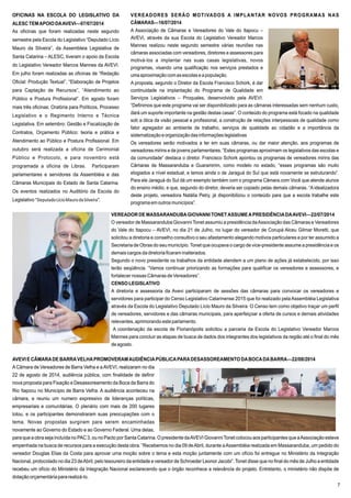 Boletim Informativo AVEVI - Prestando Contas 2014  