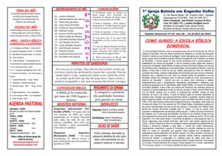 Boletim dominical 18 de abril de 2010