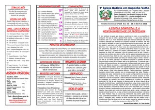 Boletim dominical 25 de abril de 2010