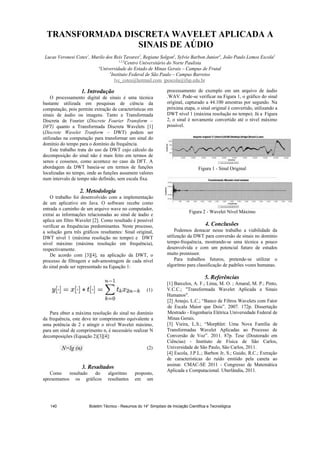 Boletim Técnico - Resumos do 14° Simpósio de Iniciação Científica e Tecnológica140
 