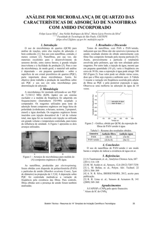 Boletim Técnico - Resumos do 14° Simpósio de Iniciação Científica e Tecnológica 35
 
