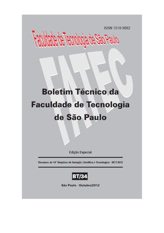 Boletim tecnico fatec 2012