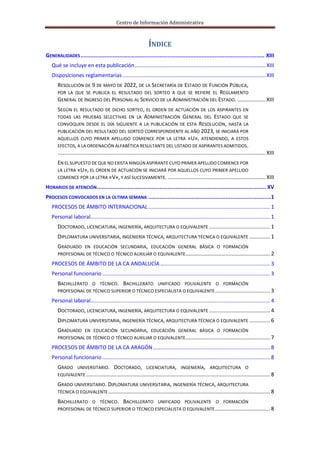 Centro de Información Administrativa
ÍNDICE
GENERALIDADES....................................................................