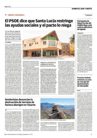 ABRIL 2021
BOLETÍN INFORMATIVO DE NUEVA CANARIAS Nº 15 67
SURESTE, SUR Y OESTE
https://lectura.kioskoyma
 