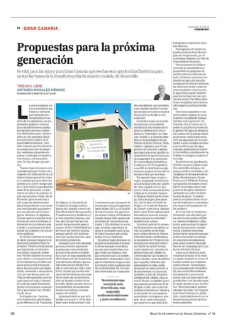BOLETÍN INFORMATIVO DE NUEVA CANARIAS Nº 16
36
Propuestas para la próxima generación
 