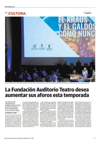 SEPTIEMBRE 2021
BOLETÍN INFORMATIVO DE NUEVA CANARIAS Nº 32 19
https://lectura.kioskoymas.com/canaria
 