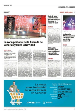 NOVIEMBRE 2021
BOLETÍN INFORMATIVO DE NUEVA CANARIAS Nº 44 67
SURESTE, SUR Y OESTE
7 https://lectura.kiosk
 