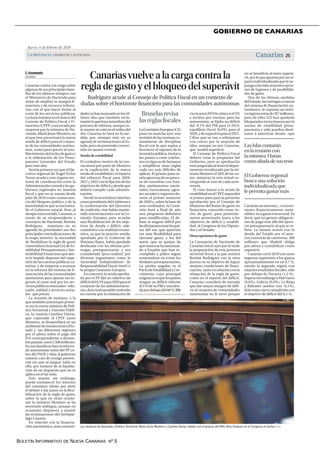 BOLETÍN INFORMATIVO DE NUEVA CANARIAS Nº 5
GOBIERNO DE CANARIAS
 