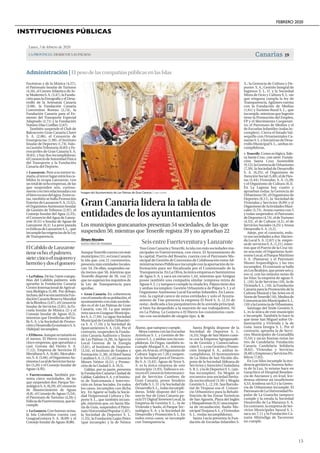 FEBRERO 2020
15
INSTITUCIONES PÚBLICAS
 