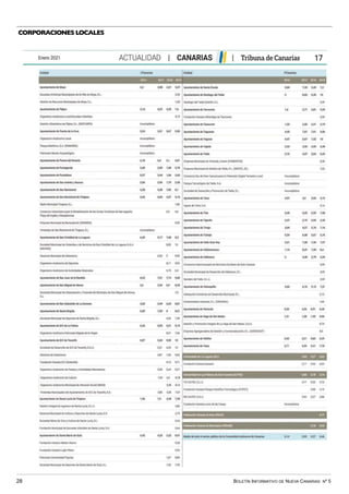 BOLETÍN INFORMATIVO DE NUEVA CANARIAS Nº 5
28
CORPORACIONES LOCALES
 